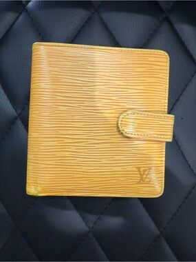 Louis Vuitton Yellow Epi Leather Compact Snap Wallet